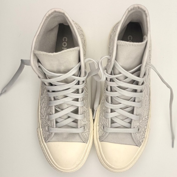 NWOT CONVERSE Chuck Taylor All Star High Top Platform Crocheted Sz 6 - Picture 8 of 12